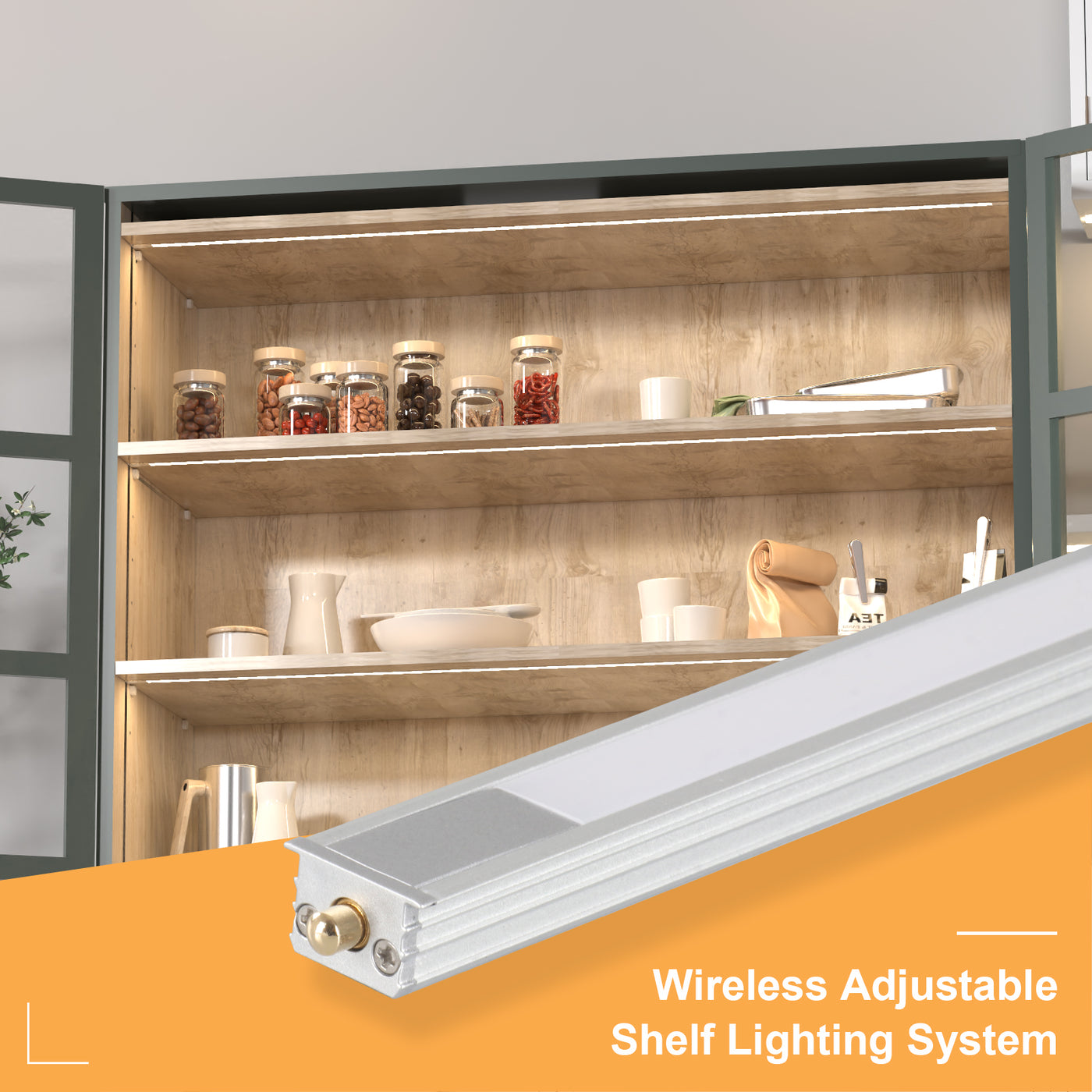 LED Wireless Adjustable Shelf Lighting System - Elumalight