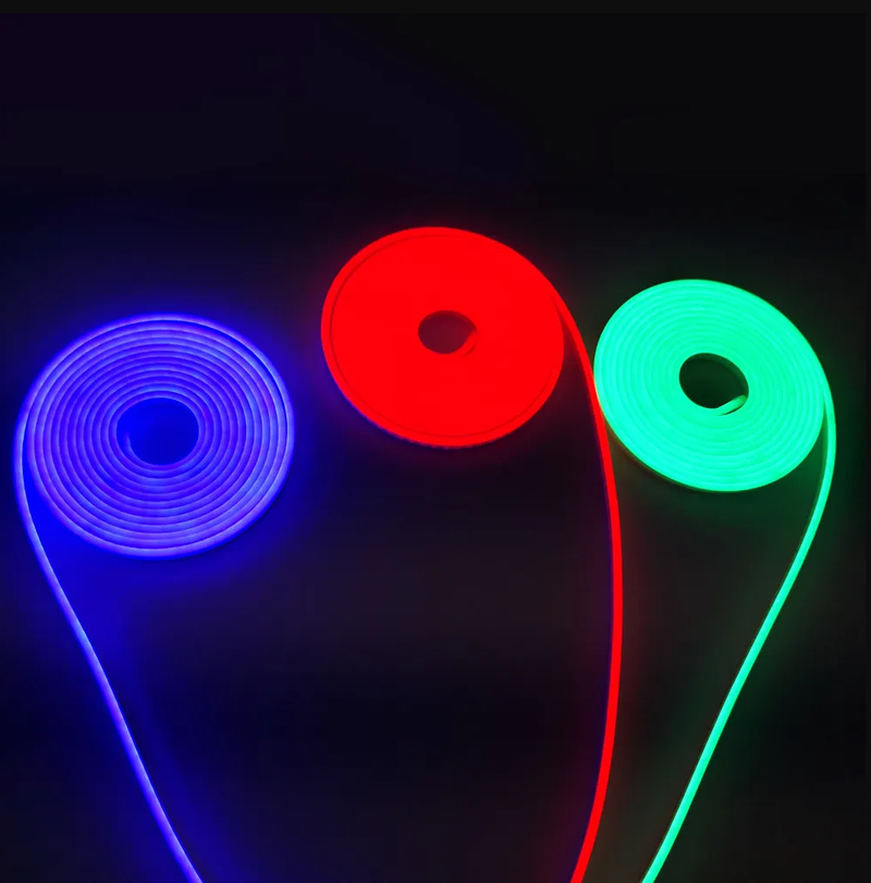 LED RGB Mini Flex Neon Lights 24V DC 30 Ft