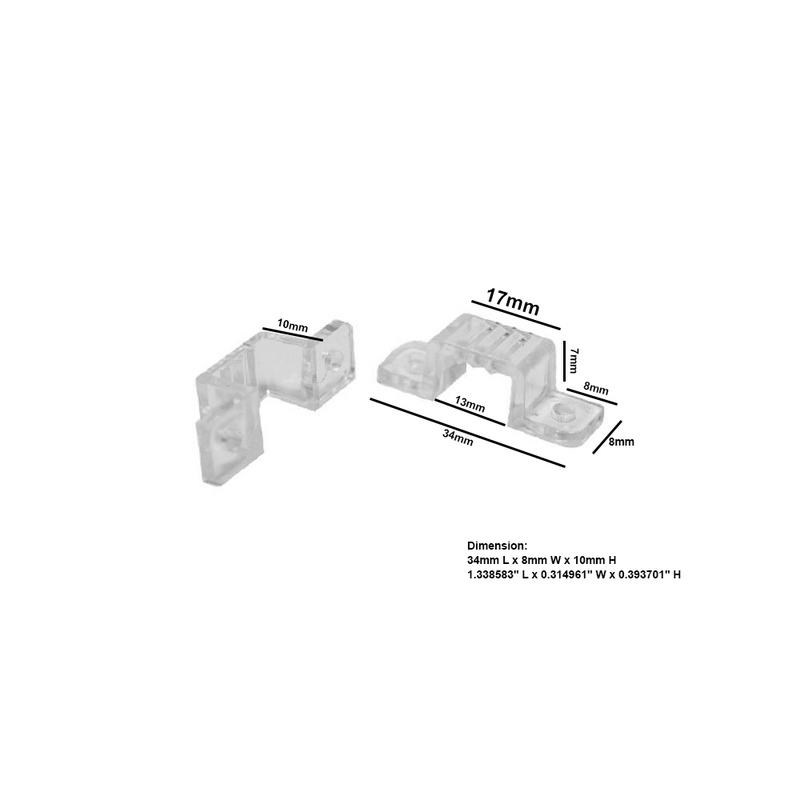 120V AC LED Tape Light Mounting Clip - step-1-dezigns