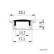 LED Slim Top Flange Aluminum Channel - Elumalight