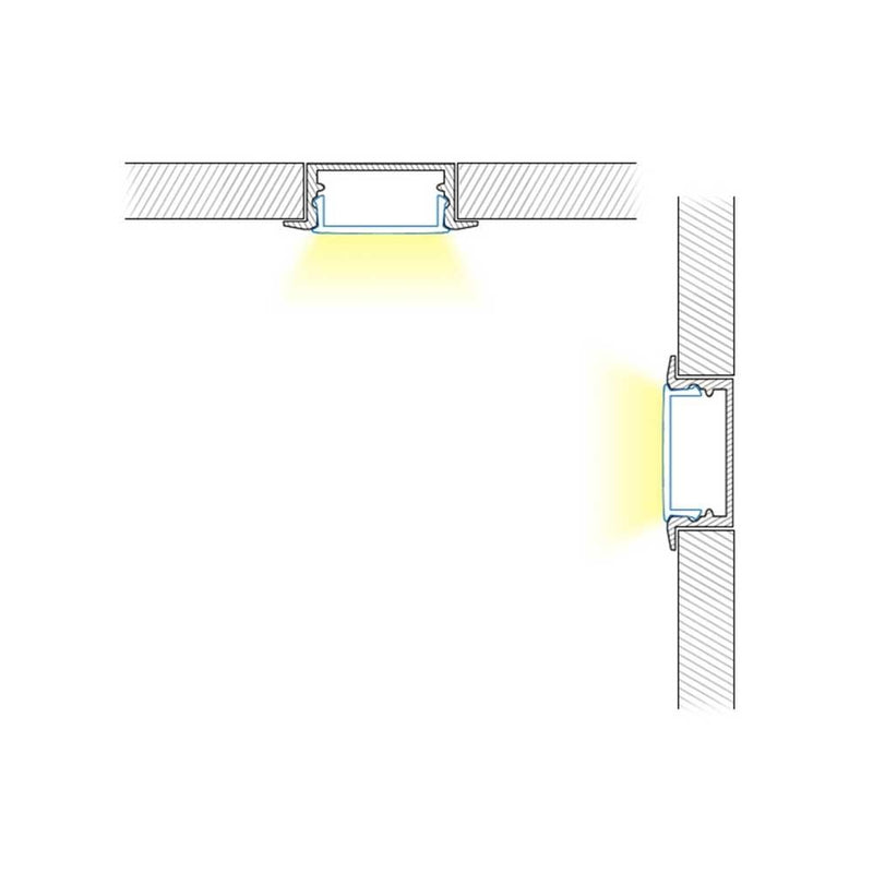 LED Slim Top Flange Aluminum Channel - Elumalight