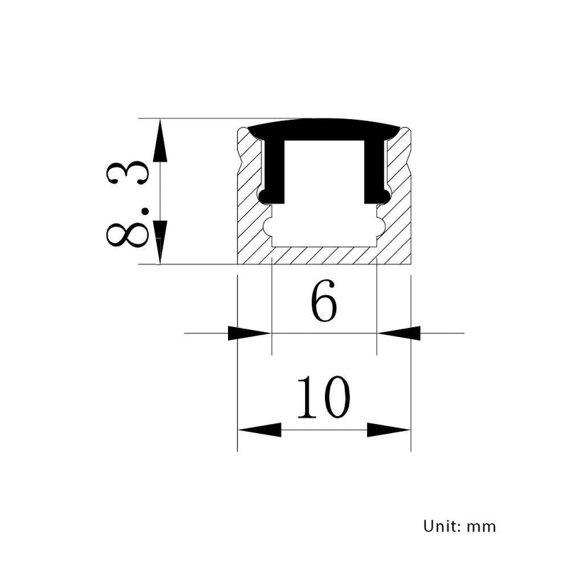 LED Mini Square Aluminum Channel - Elumalight