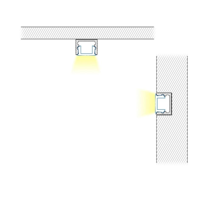 LED Mini Square Aluminum Channel - Elumalight