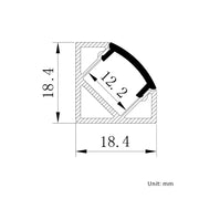 LED Angle 45 Aluminum Channel - Elumalight