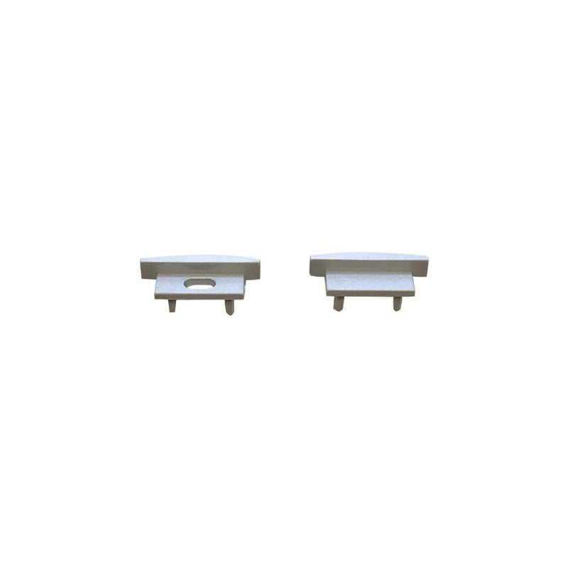 EL-CH-101 LED Slim Top Flange Aluminum Channel End Caps - Elumalight