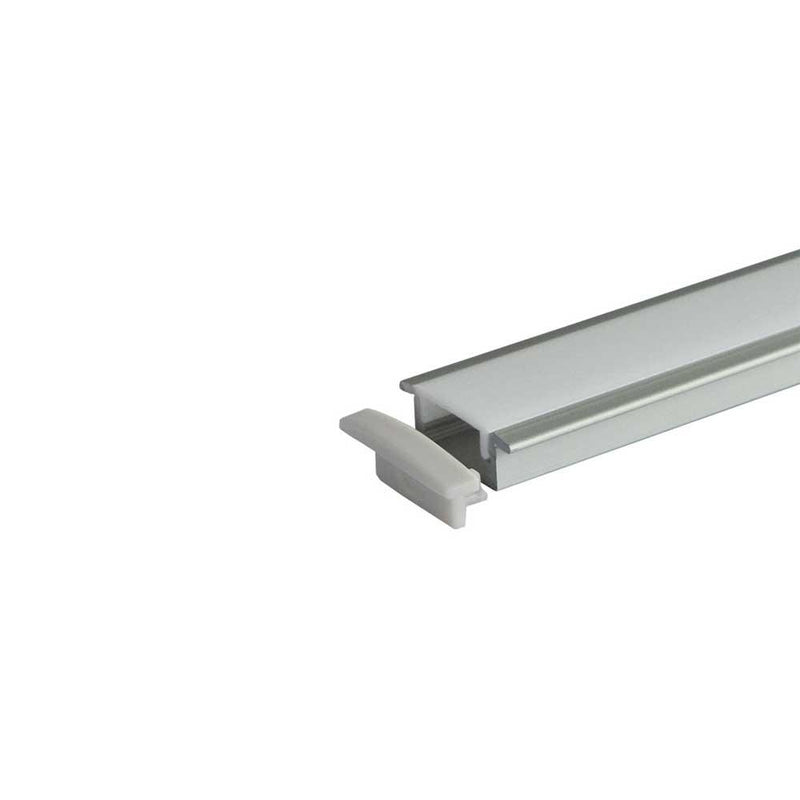 EL-CH-101 LED Slim Top Flange Aluminum Channel End Caps - Elumalight