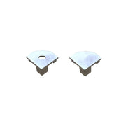 EL-CH-108 LED Angle 45 Aluminum Channel End Caps - Elumalight