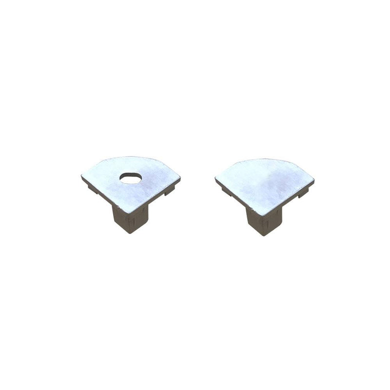 EL-CH-108 LED Angle 45 Aluminum Channel End Caps - Elumalight