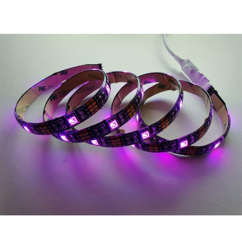 Battery Powered LED RGB Tape Light Kit 5V - 24V DC 3 ft Reel - Elumalight