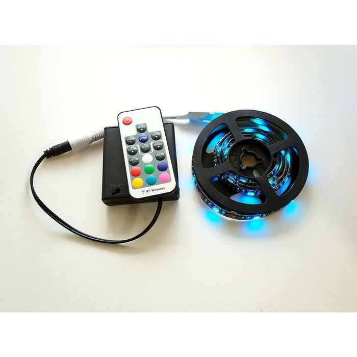 4 x Wireless LED Colour Changing Lights with 3 RGB LEDs & Remote Control,  Battery Powered