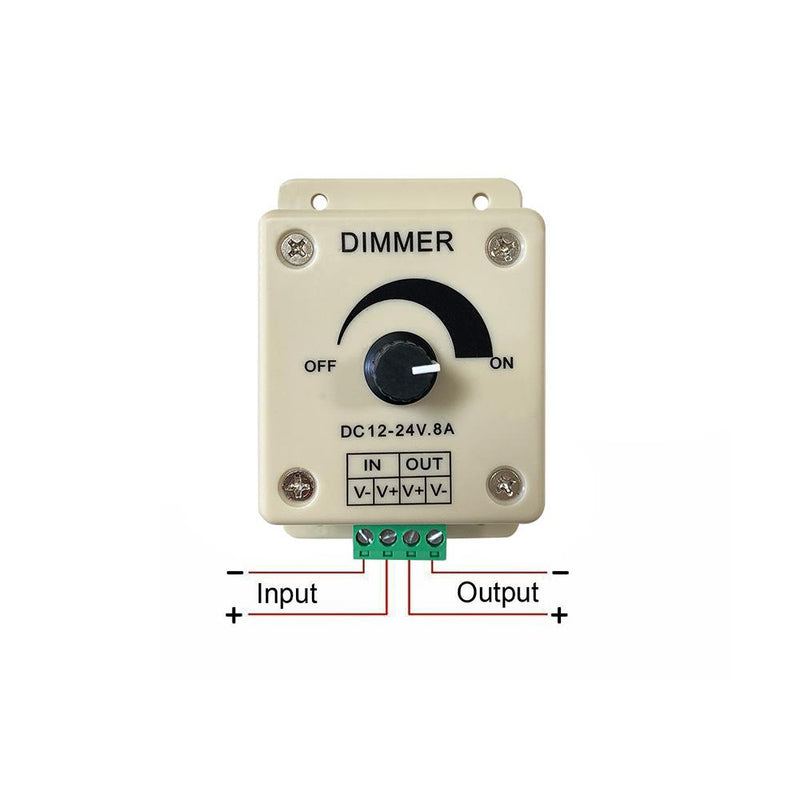 LED Rotary Knob Dimmer Switch 12 or 24V - Elumalight