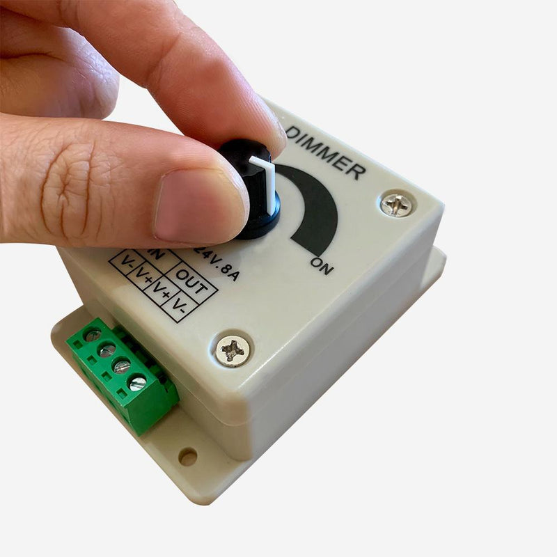 LED Rotary Knob Dimmer Switch 12 or 24V - Elumalight