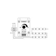 LED Rotary Knob Dimmer Switch 12 or 24V - Elumalight