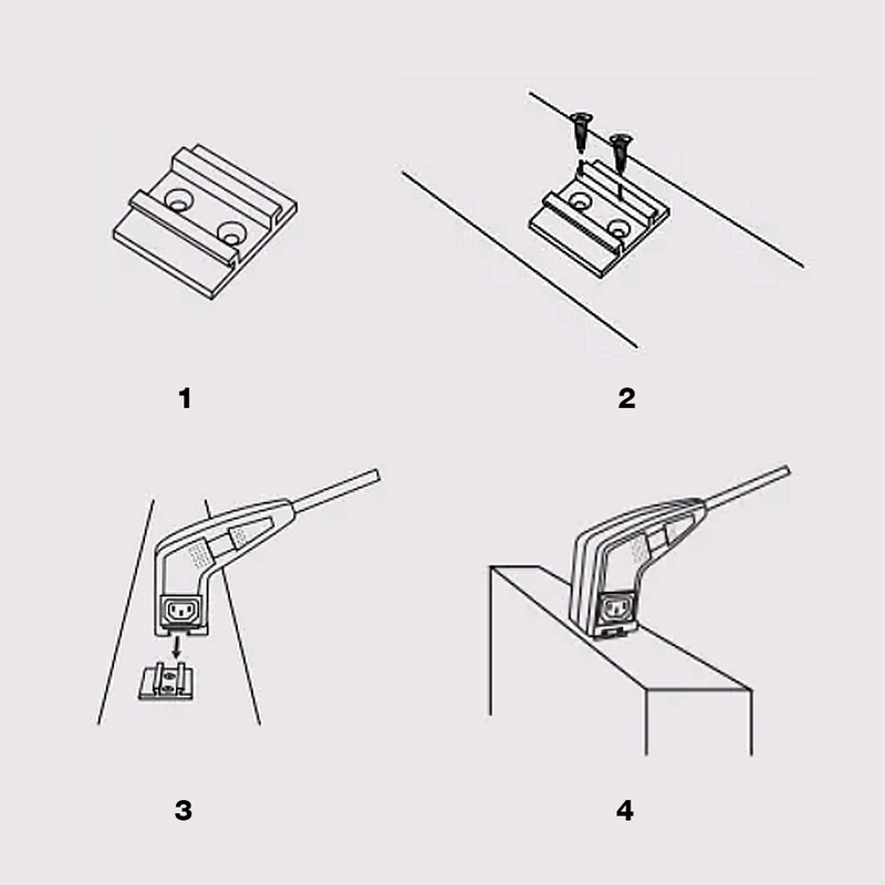 EL-157LED LED High Output Arm Light Flat Mounting Clip - Elumalight
