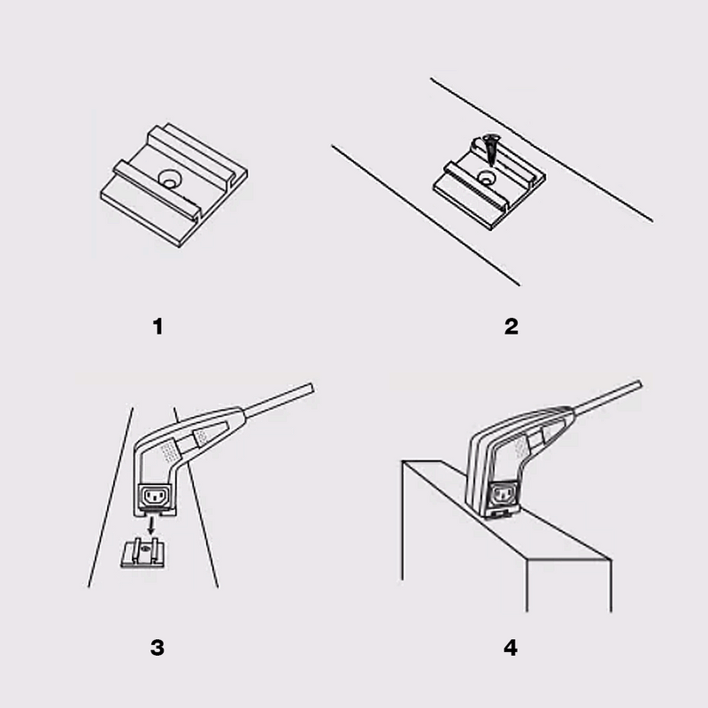 LED Arm Light Flat Mounting Clip - Elumalight
