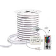 LED RGB Color Changing Flex Neon Light 120V AC 164 ft Kit - Elumalight