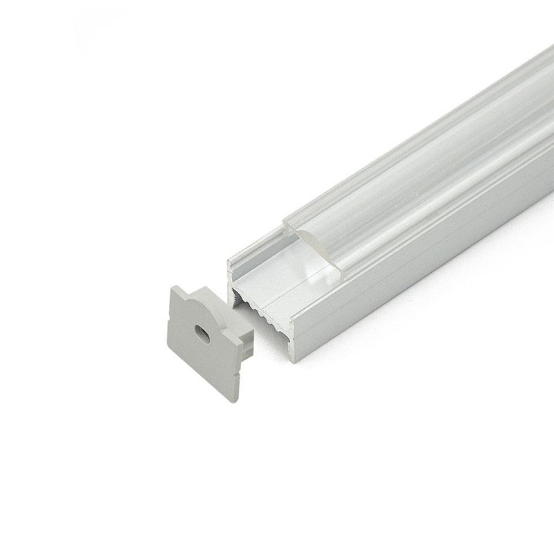 EL-CH-034 LED 30 Degree Wall Grazer Aluminum Channel End Caps - Elumalight
