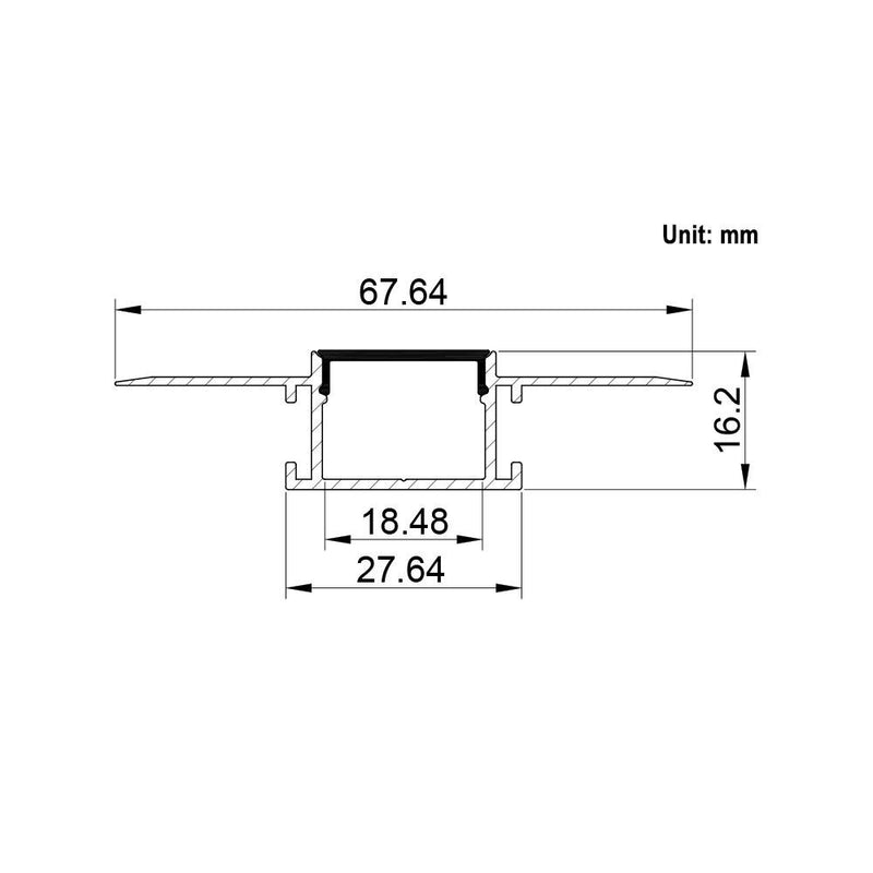 LED Mud-In Aluminum Channel