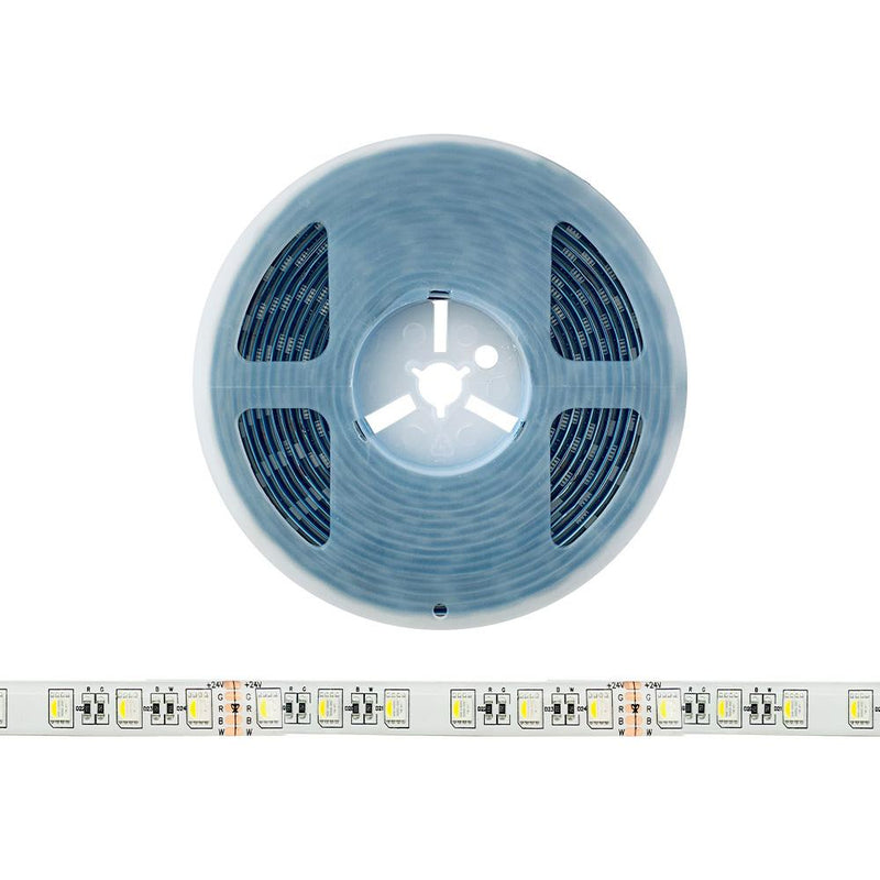 LED RGBWW Flexible Tape Light 24V DC 16 ft Reel IP65 - step-1-dezigns