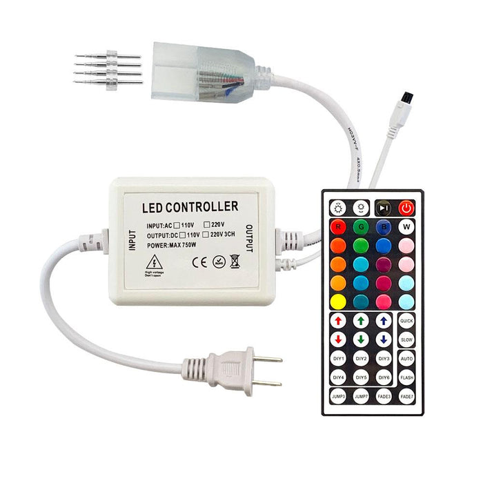 LED RGB Color Changing Flex Neon Light Controller with Remote Kit
