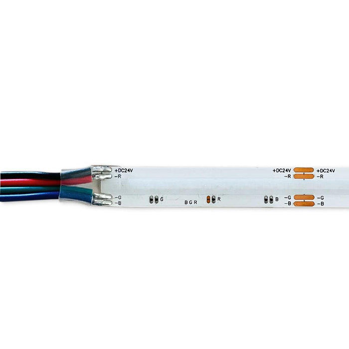 LED RGB COB Flexible Tape Light 24V DC 16 ft Reel