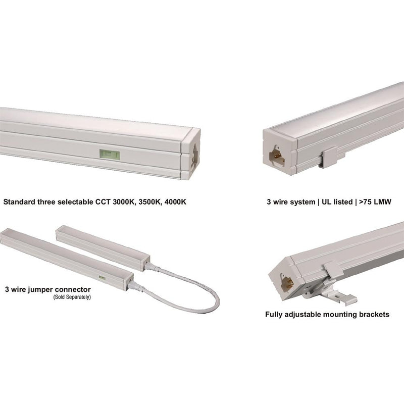 LED CCT Selectable Alpha Dimmable Light Bars 120V AC