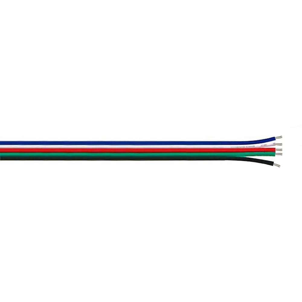 22 AWG 5 Conductor RGBW Cable 1 ft | Elumalight