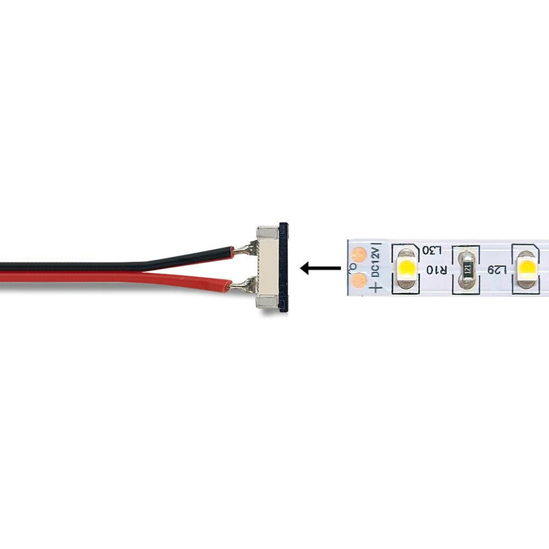 Slide-On LED Tape Power Feeds - 6 in - step-1-dezigns